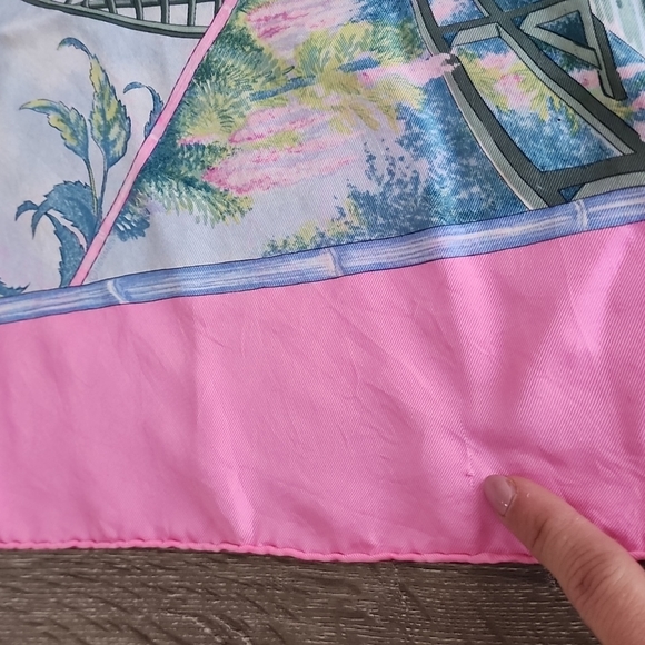 Original Rare 1989 Hermès Paris Silk Scarf “ Giverny” by Laurence Bourthoumieux - Picture 11 of 15